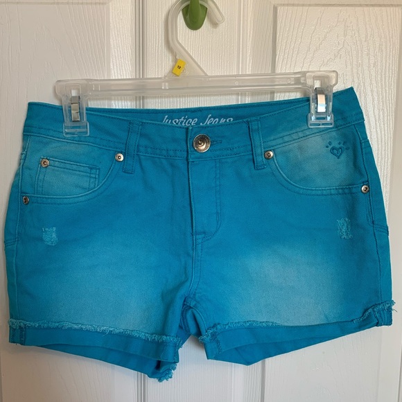 Justice Pants - Justice Teal Jean Shorts